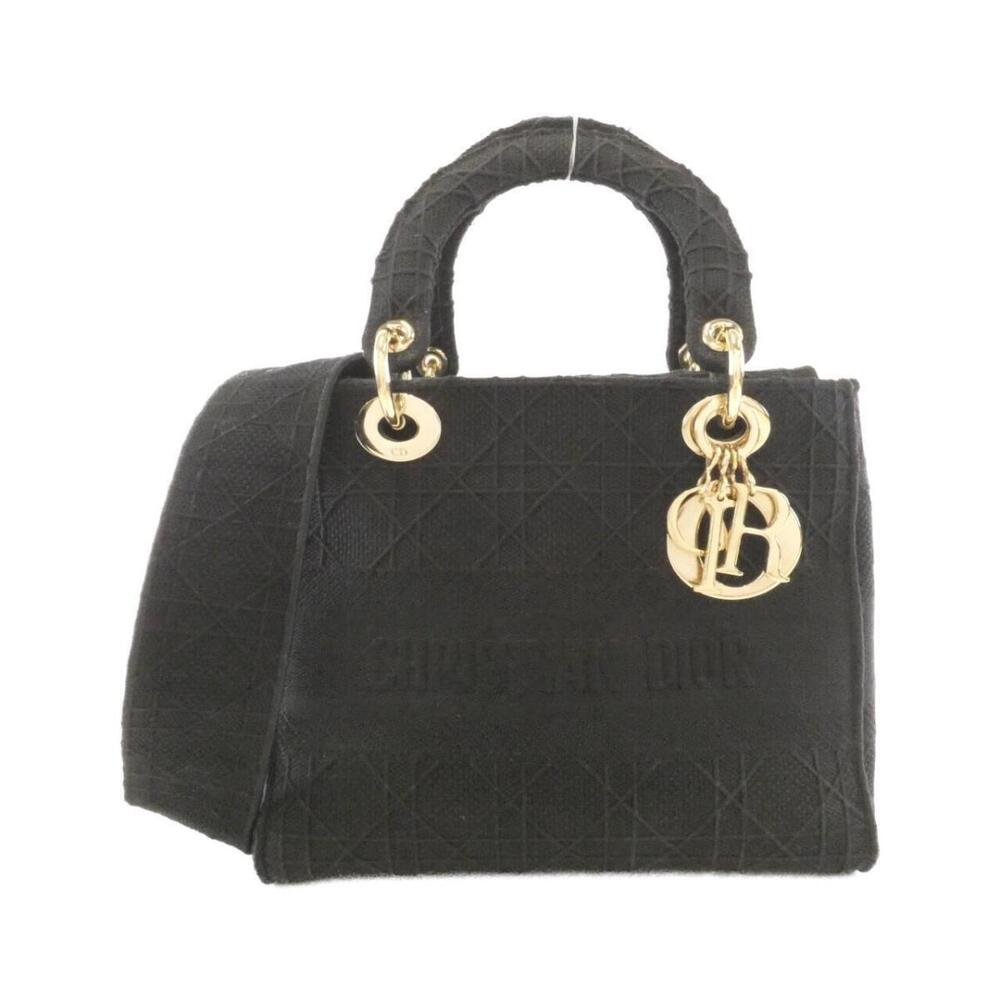 Christian Dior Lady Lite Bag embroidered Cannage Black
